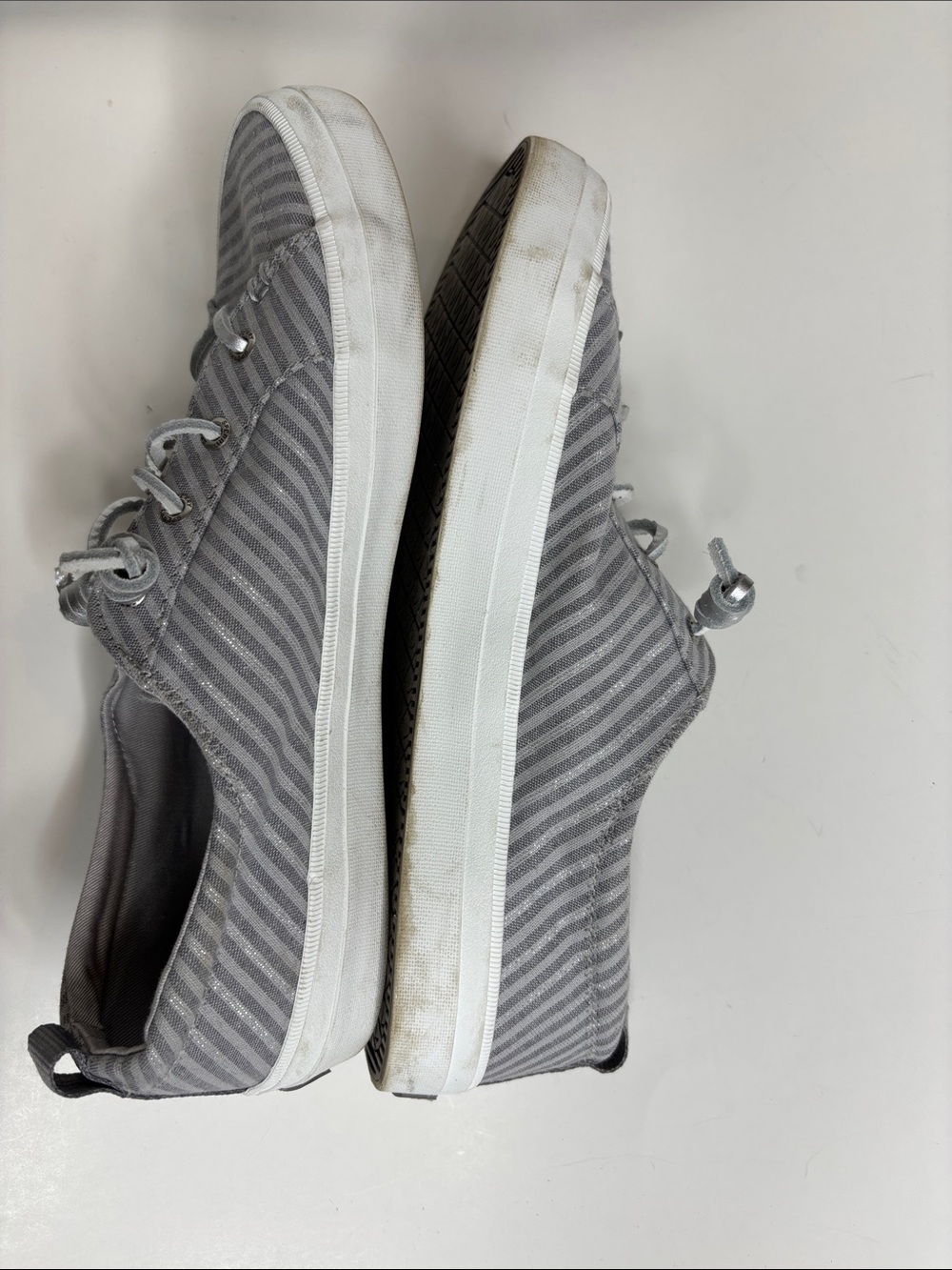 Sperry Women's Gray Striped Slip-On Sneakers - Picture 6 of 9